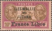 Admiral de Bougainville and Count de La Pèrouse overprint