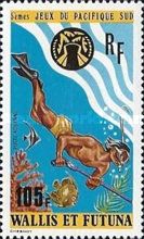 5th South Pacific Games. spear fishing