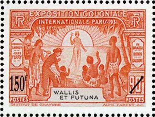 The First Timber-station Wallis and Futuna surcharge