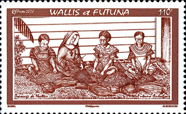 Weaving mats Futuna.