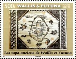 Ancient Tapa Cloths : Map of Wallis Island