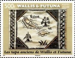 Ancient Tapa Cloths : Map of Futuna Island