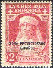 King Alfonso XIII overprinted