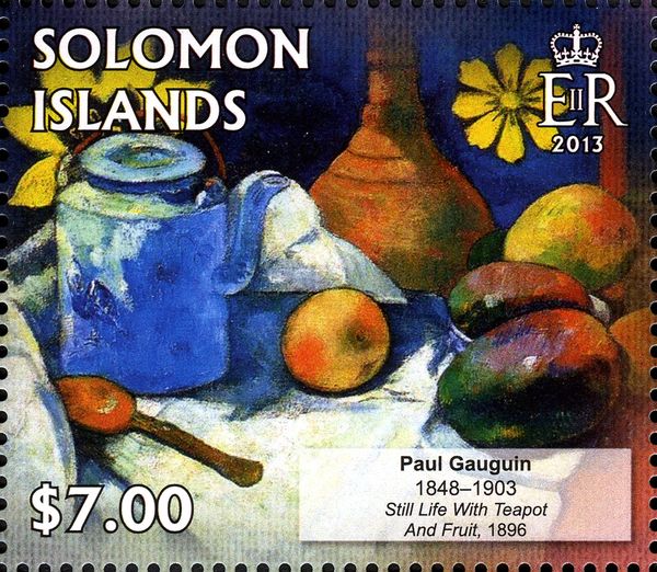 Still Life with Teapot and Fruit (1896)