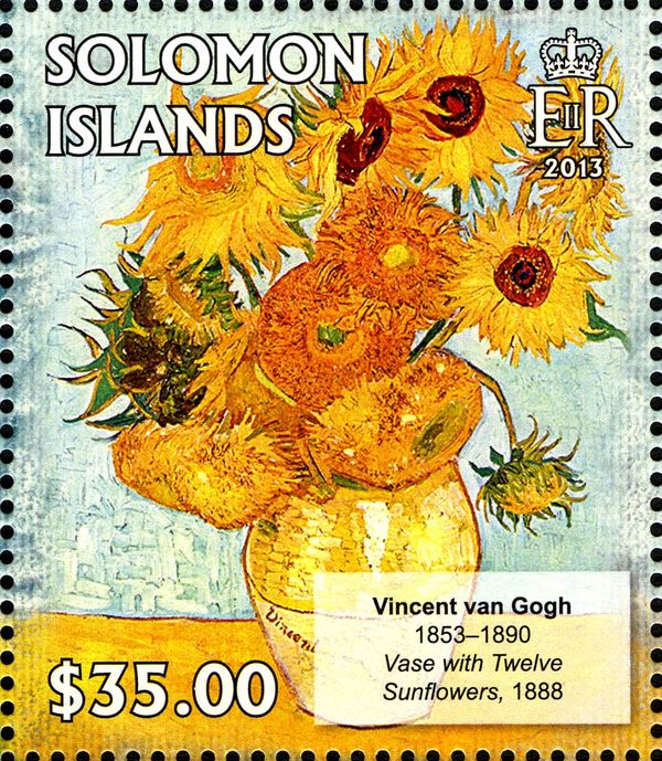 Vase with Twelve Sunflowers (1888)