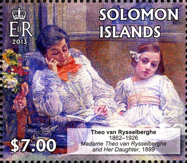 Madame Theo van Rysselberghe and her Daughter (1899)