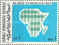 Map of Africa and Telecommunications system