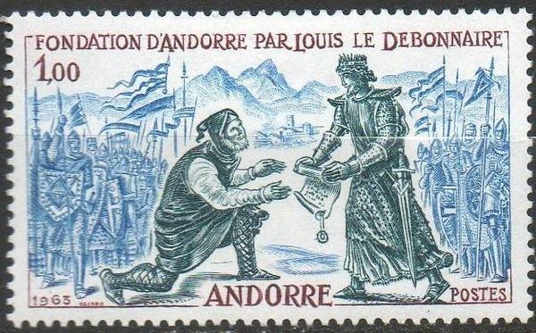 Transfer of the founding-parchment by Louis the Pious