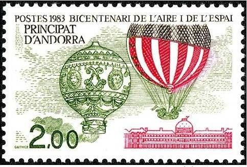 Montgolfiere and balloon