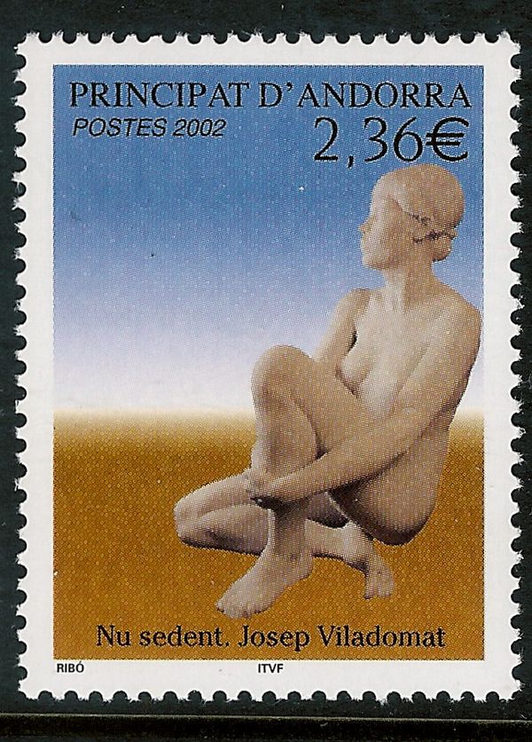 Nude sitting by Josep Viladomat