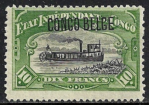 "Deliverance" manual overprint "CONGO BELGE"