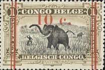 African Elephant (Loxodonta africana) - New Color surcharged