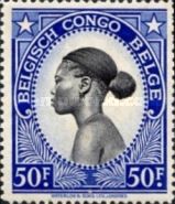 Ba-Tetele woman - bilingual "Belgisch Congo Belge"