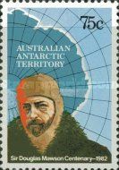 Sir Douglas Mawson and Map of Australian Antarctic Territory