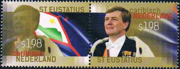 King Willem Alexander and Flag