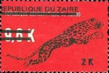 Leopard (Panthera pardus) - Surcharged