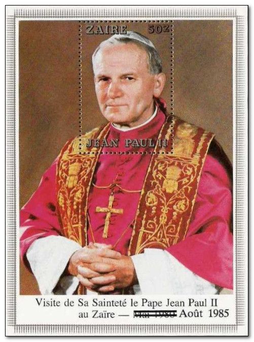 Pope John Paul II (1920-2005) - Surcharged