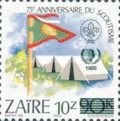 Tents and Scout Flag - Surcharged
