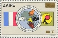 9th Confer. of Heads of State of France and Africa-Surcharg.