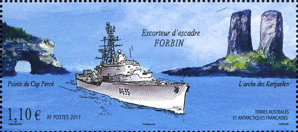 Ship "Forbin“ Between Cap Percé and Arche des Kerguelen