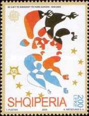 Stylized depiction of Albanian dance