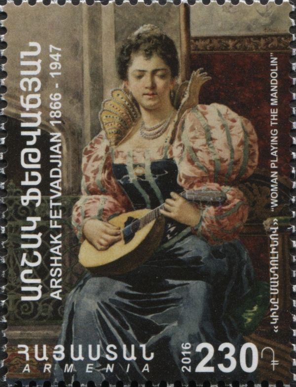 Woman Playing Mandolin, Arshak Fetvadjian