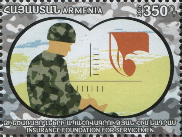 Armenian Soldier Against the Background of Nature