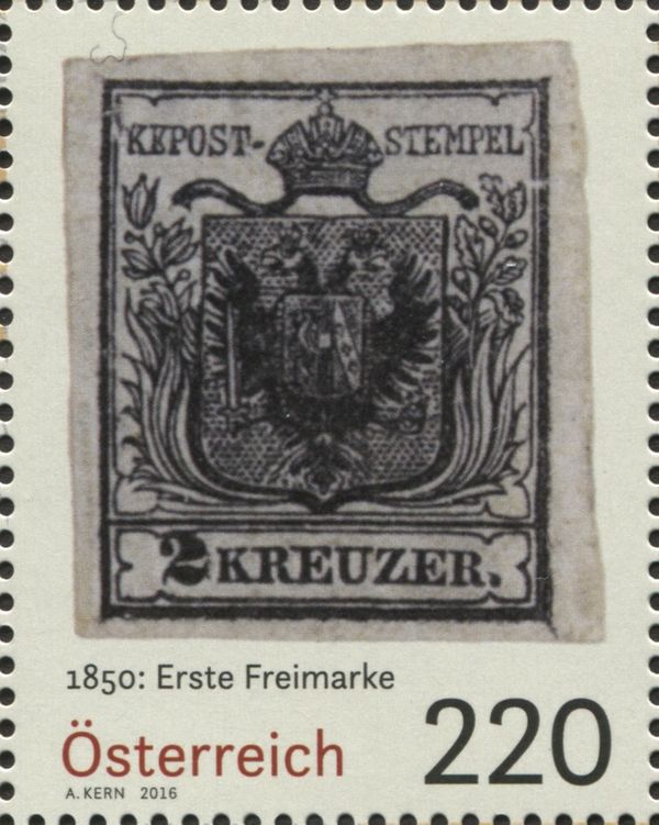 Definitive Austria 2 kr of 1850