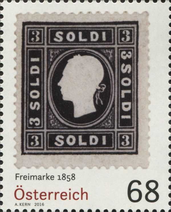 Definitive Lombardy-Venezia 3 Soldi of 1858