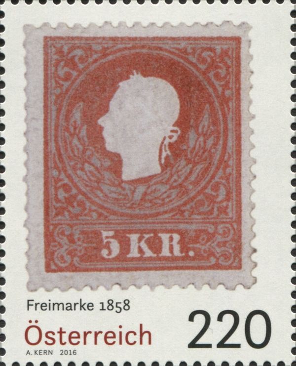 Definitive Austria 5 kr of 1858