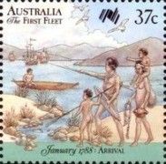 Aboriginal Family and Anchored Ships