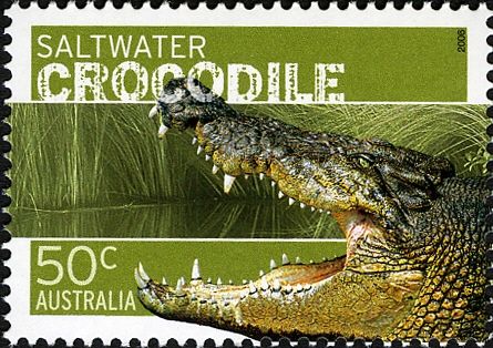 Saltwater Crocodile (Crocodylus porosus) - Coil stamp
