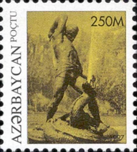 Bahram Gur Killing Dragon, Fountain by A. Shulgin (Baku)