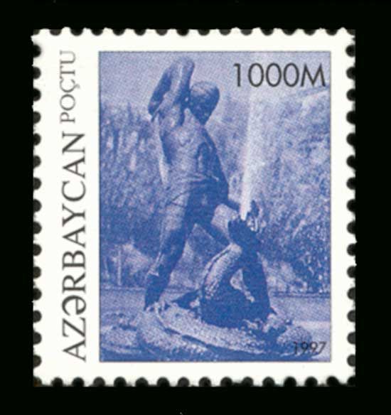 Bahram Gur Killing Dragon, Fountain by A. Shulgin (Baku)