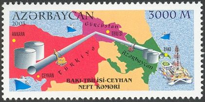 Map of Baku-Tbilisi-Ceyhan Oil Pipeline