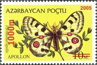 Apollo (Parnassius apollo) - Surcharge and Overprint