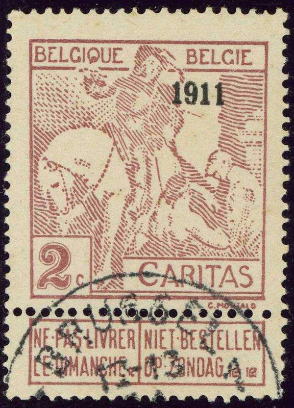 Saint Martin dividing his Cloak - Overprinted '1911'