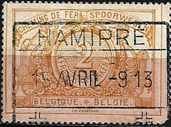 Railway Stamp: Numeral with Bilingual Text