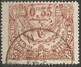 Railway Stamp: Issue of Mechelen. Winged Wheel