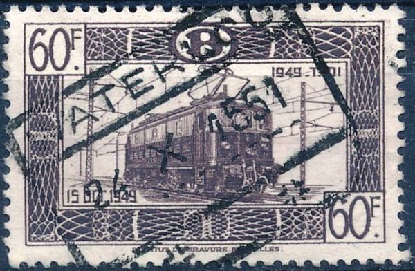 Railway Stamp: Opening Electric Line Brussels-Charleroi