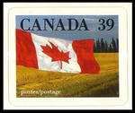 The Canadian Flag over Prairie