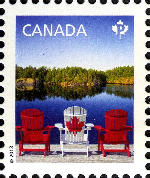 Flag design on chair