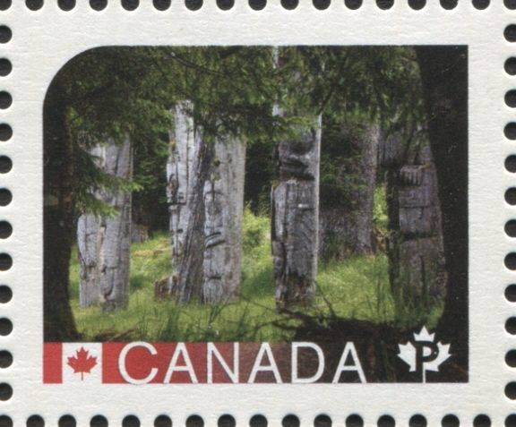 Haida Memorial Poles, Sgang Gwaay, British Colombia