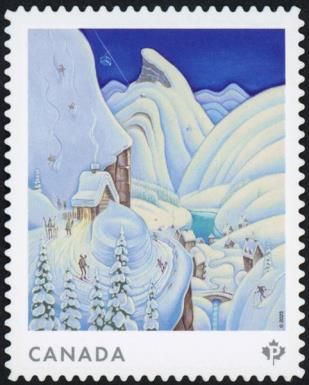 Mountain Village in Winter