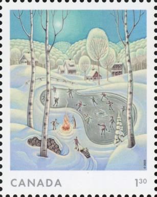 Skaters on Frozen Pond