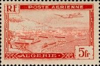 Potez 56 Airplane over Algiers Harbor