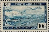 Potez 56 Airplane over Algiers Harbor