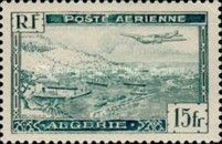 Potez 56 Airplane over Algiers Harbor