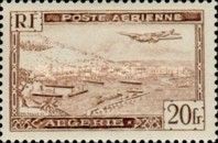 Potez 56 Airplane over Algiers Harbor