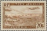 Potez 56 Airplane over Algiers Harbor